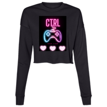 Load image into Gallery viewer, CTRL YOUR LIVES  Ladies&#39; Cropped Fleece Crew

